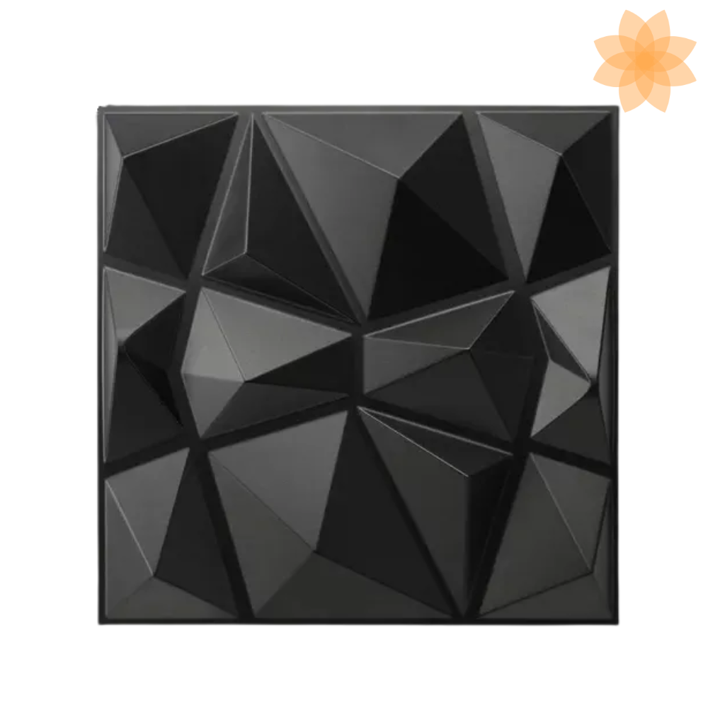 Panel Negro 3DDecoracion 30x30 impermeab